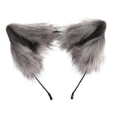 Women Animal Ears Headdress Plush Furry Ears Headband Lolita Headpiece Halloween Christmas Handmade Cosplay Accessories