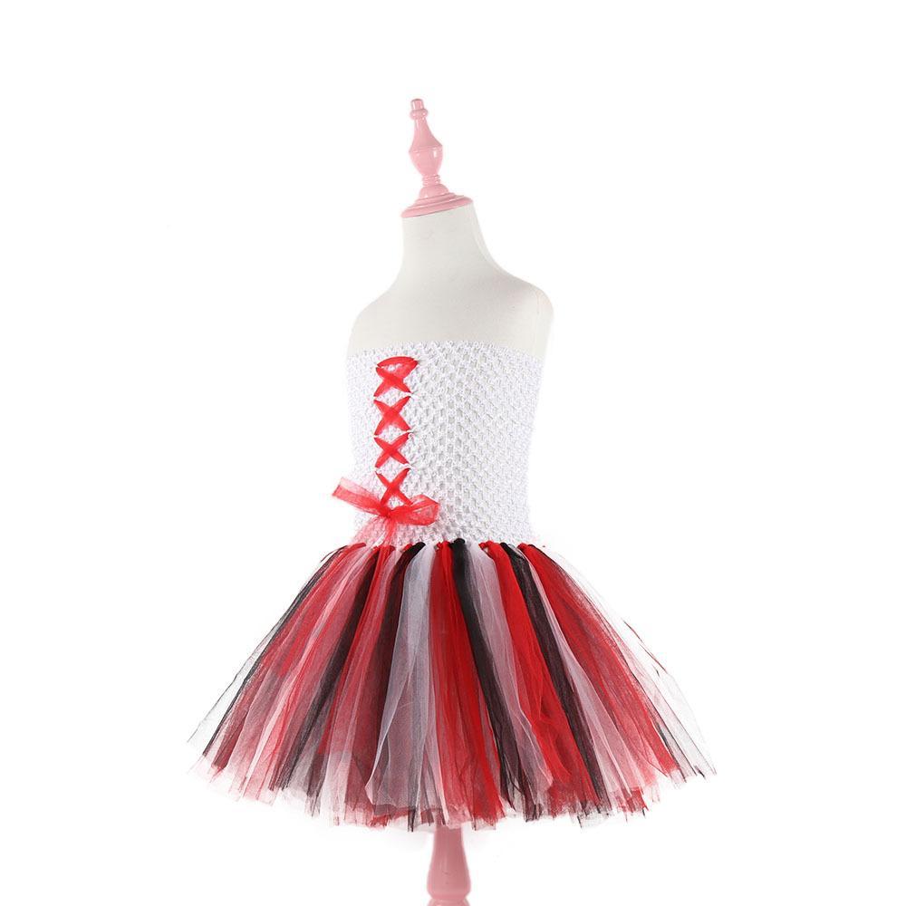 Girls Cute Pirate Cosplay Costume Tutu Dress Halloween Fancy Party Dress Carnival Pirates of the Caribbean Costume