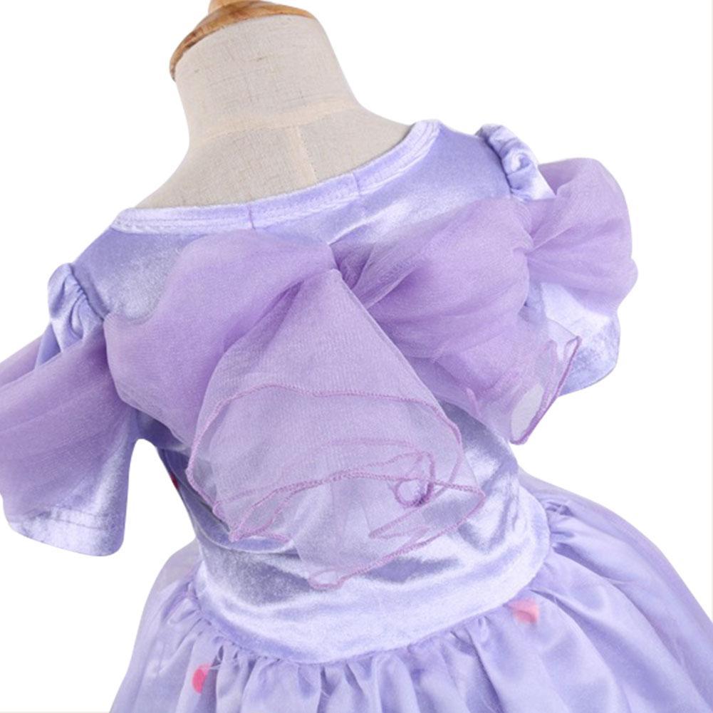 Girls Tutu Princess Dress Doll Digital Print Sleeveless Pageant Gown Dress