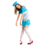 Halloween Women Dress Scary Nurse Uniform Bloody Surgery Clothes Horror Carnival Fancy Costume