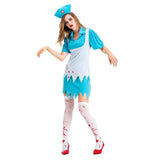 Halloween Women Dress Scary Nurse Uniform Bloody Surgery Clothes Horror Carnival Fancy Costume