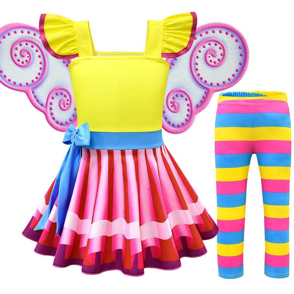 Fancy Nancy Costume Dress Up Gown Fun Play for Girls Clothes with Mask