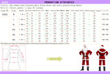 9pcs/set Xmas Santa Claus Suit Adult Christmas Cosplay Costume Red Deluxe Velvet Fancy Xmas Party Man Costume