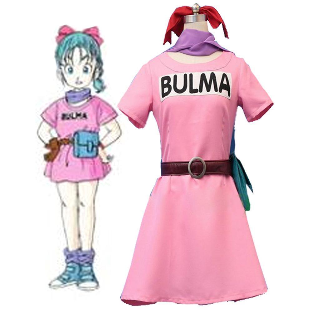 Anime Dragon Ball Z Bulma Cosplay Costume Anime Dress