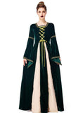 Dark Green Aristocratic Palace Costumes Dress