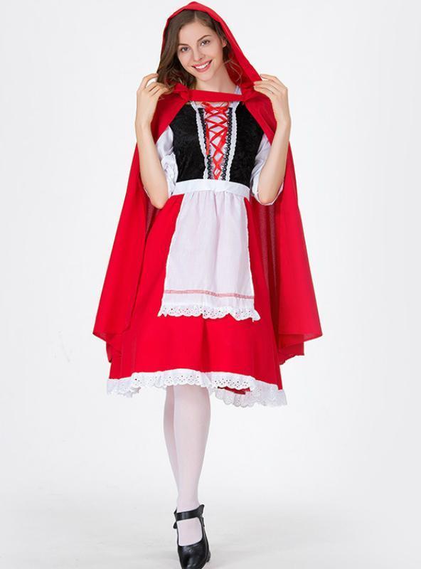 Cosplay Halloween Princess Dress Adult Red Riding Hood