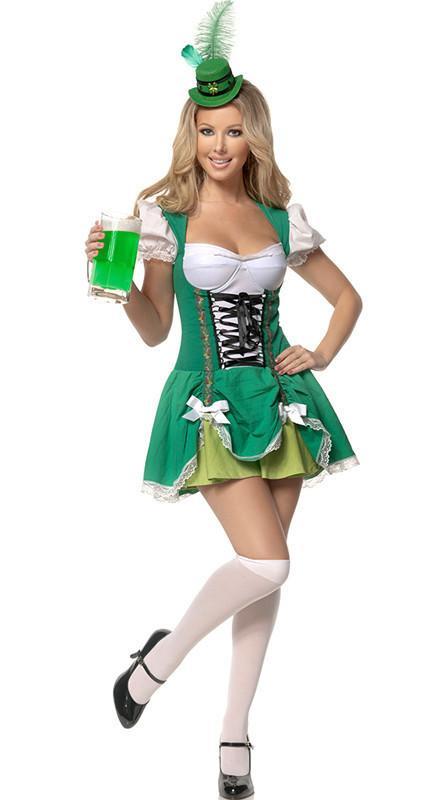 Oktoberfest Waitress Cosplay Costume Female Halloween Fancy Dress