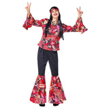 Halloween Women 60's Willow The Hippie Fancy Dress Costume
