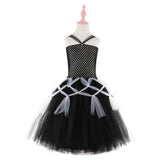 Girls Tutu Dress Black Tulle Evening Wedding Birthday Party Dresses for Kids Ball Gown