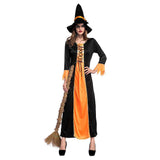 Adult Deluxe Glamorous Women's Gothic Cauldron Witch Halloween Fancy Dress Costume