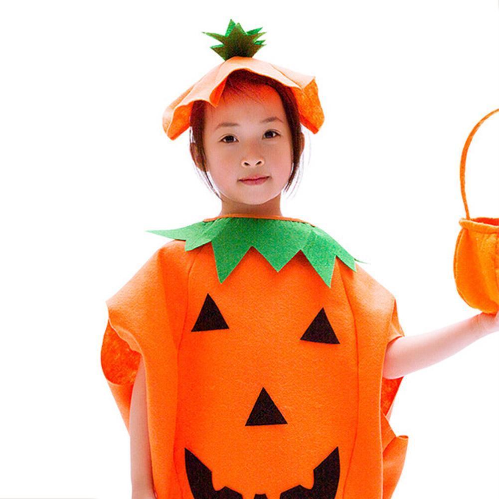 Kids Girls Pumpkin Dress Costume Halloween Party Cosplay Costume Perform Dancewear Stage Wear