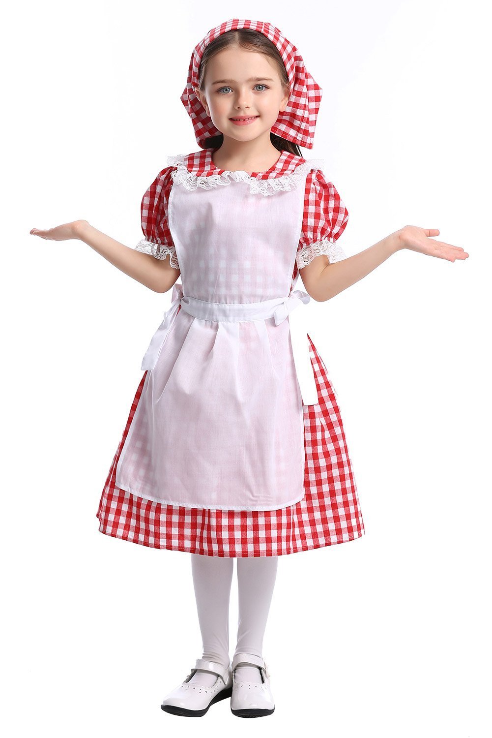 Deluxe Little Red Riding Hood Halloween Costume for Girls Cosplay Dress