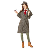 Sherlock Holmes Cosplay Costume Adult Women Halloween Carnival Party Costume