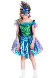 Kids Girls' Peacock Princess Dress Stage Show Costume