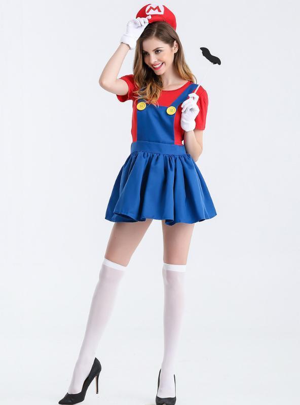 Film Role-Playing Dress Back Pants Mario Skirt