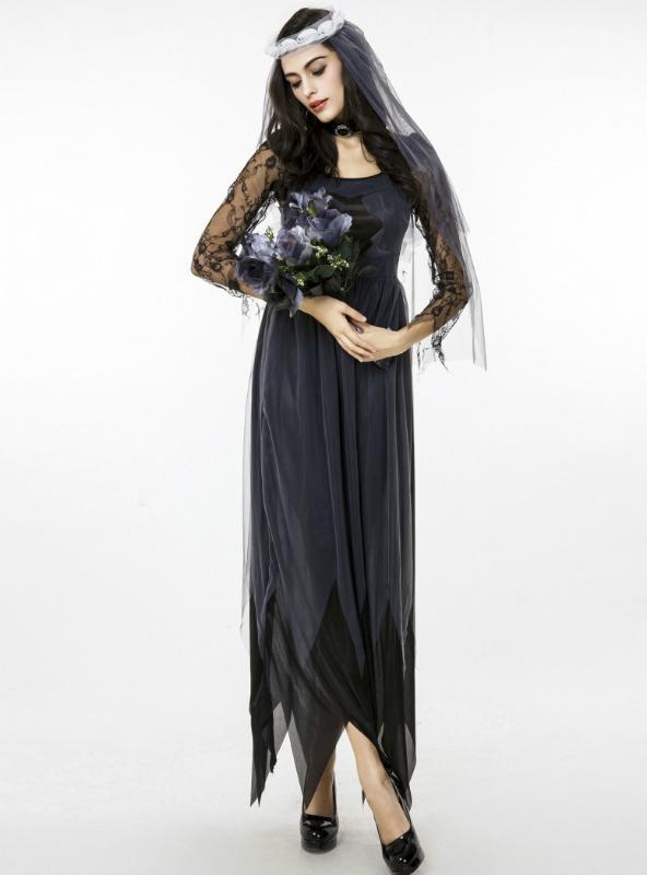 Lady Silk Gauze Ghost Bride Dresses For Halloween