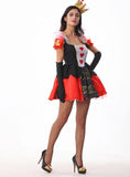 Red Heart Poker Queen Costume Halloween Stage