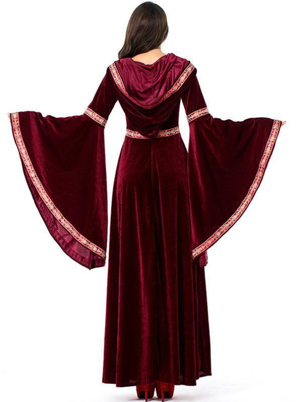 Halloween Wine Red Vampire Wizard Costume