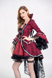 Red Gothic Victorian Halloween Costumes For Women Sexy Evil Queen Costume Adult Vampire Cosplay Outfit Fancy Dress