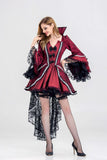 Red Gothic Victorian Halloween Costumes For Women Sexy Evil Queen Costume Adult Vampire Cosplay Outfit Fancy Dress