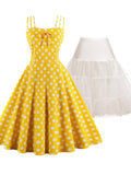 2PCS Top Seller Polka Dot 1950s Dress & White Petticoat