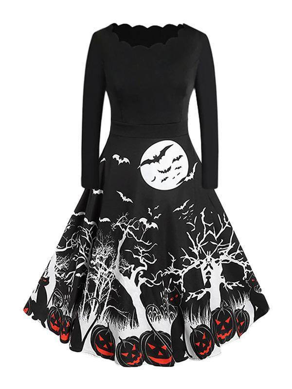 Halloween Print Casual Dress