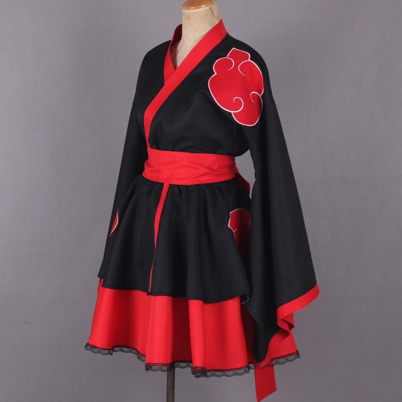 Anime Naruto Shippuden Akatsuki Organization Cosplay Costume Dress Custom Made