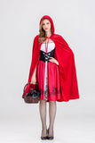 New Little Red Riding Hood Costume Queen Dress+Top