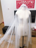 Width Comb Lace Mantilla Cathedral Bridal Veil Wedding Accessories Veu De Noiva