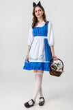 Women's Maid Outfit Lolita Dress Alice in Wonderland Costume Cosplay Halloween Party Dress Up Suit