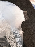 Long Veil Bride veil wedding veil luxurious Lace 2 layers Wedding accessories Veu De Noiva