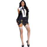 3pcs Halloween Costumes For Adult Women Sexy Slutty Nasty Blonde Sister Nun Costume Cosplay Party Fancy Dress Up