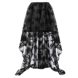 Women Vintage Floral Corset Dress Plum Flower Lace Up Broacde Corset Top With Asymmetrical High Low Floral Skirt Set Plus Size