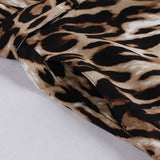 Sexy Leopard Print 3/4 Sleeve Cotton Belt Robe Pin Up Swing Retro Vintage Dresses With Pockets