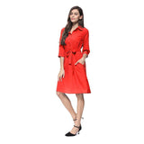Retro Vintage Women Chic Shirt Dress Pleated Mini Vintage 3/4 Long Sleeve 2021 Fashion Button-up 50s Casual Party Dresses Mujer