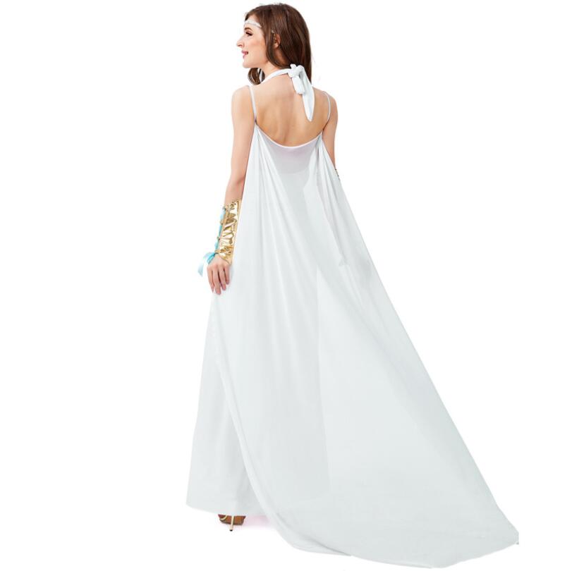 Ladies Roman Princess Toga Fancy Dress Sexy Greek Goddess Grecian Outfit for Female Halloween Cosplay Costume