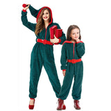 Christmas Child clothes Adult jumpsuits Onesie Cosplay Parents And Children costume Flannel One Piece Onesie Festivals Party