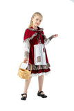 Little Red Riding Hood Costume Kids Girls Roleplay Lolita Dress Fancy Party Halloween Fantasia Carnival Fairy Cosplay Costume