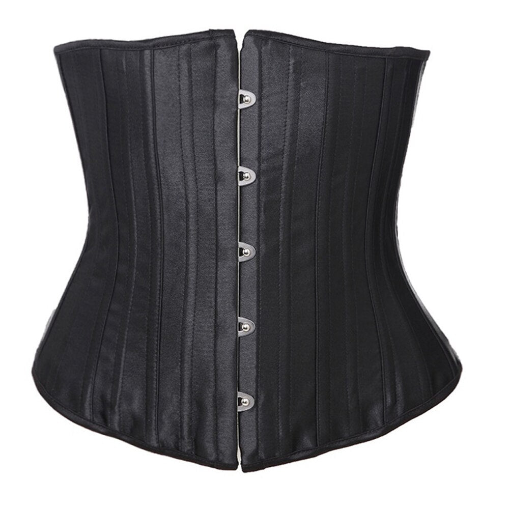 Gothic Sexy Women Waist Trainer Spiral Steel Boned Corsets and Bustiers Lingerie Body Shaper