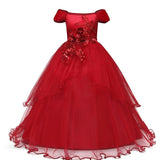 Christmas New Year Girls Costume Party Ball Gown Kids Princess First Communion Wedding Children Dresses
