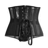 Women Breathable Mesh Sexy Underbust Corset Waist Cincher Slimming Body Shaper Corsets Bustiers Lingerie Top Plus Size