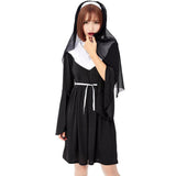 Women Sexy Religious Sister Bad Habit Nun Costume Cosplay Uniform for Female Adult Halloween Party Fancy Dress