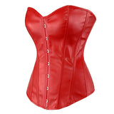 Steampunk Corset For Women Plus Size Faux Leather Bustier Corset Lingerie Sexy Corselet Overbust Shapewear Slimming Tops