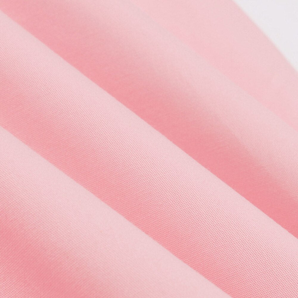 Pink Vintage Sleeveless Cotton Ruffles V Neck Robe Pin Up Swing Retro Dress