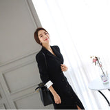 Autumn New Arrival Women Straight Half Sleeve Slim Vestidos Autumn Office Lady Dress Clothing