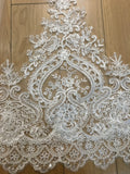 3*3 Meter White Ivory Cathedral Wedding Veils Long Lace Edge Bridal Veil Wedding Accessories Mantilla Wedding Veil