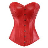 Steampunk Corset For Women Plus Size Faux Leather Bustier Corset Lingerie Sexy Corselet Overbust Shapewear Slimming Tops