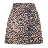 Leopard Printed Women's Skirt High Waist Sexy Pencil Hip Mini Streetwear Ladies Mini Summer Autumn Casual Retro Vintage Skirt