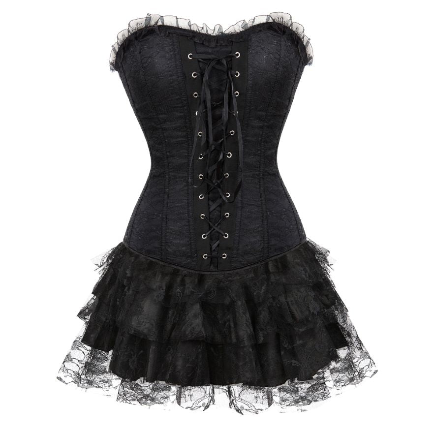 Body Shapewear Costumes Sexy Lingerie Women Pleated Corset Lace Trimmed  Corsets And Bustiers Size S-6XL