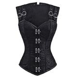 Steampunk Women Bustier Spiral Steel Boned Waist Trainer Gothic Corsets Overbust Lingerie Vest Body Shaper